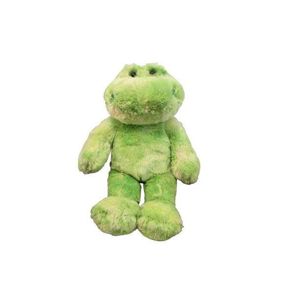 St Patricks Day Shamrock Happy Go Lucky Green Plush Frog Build A Bear Naked GUC - Picture 6 of 15